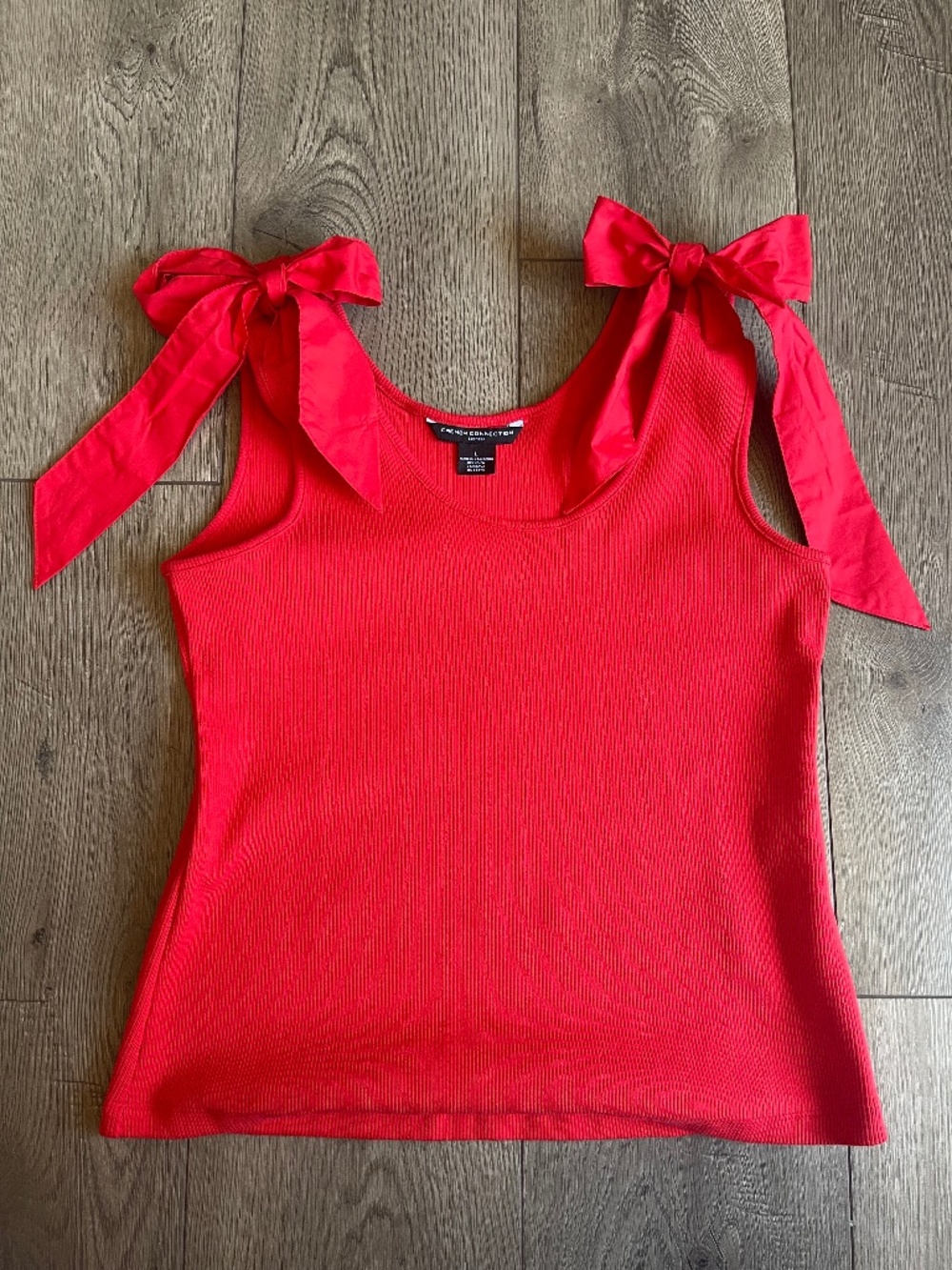 French Connection Red Tank Top with Bows